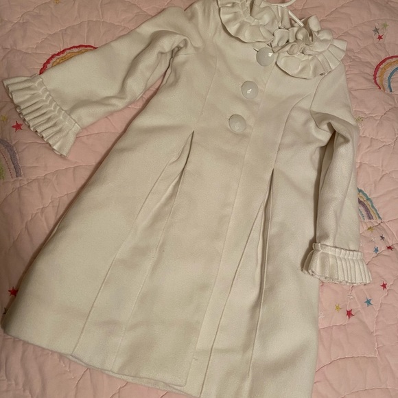 Cynthia Rowley Lined White Winter Coat 4T - Picture 4 of 4